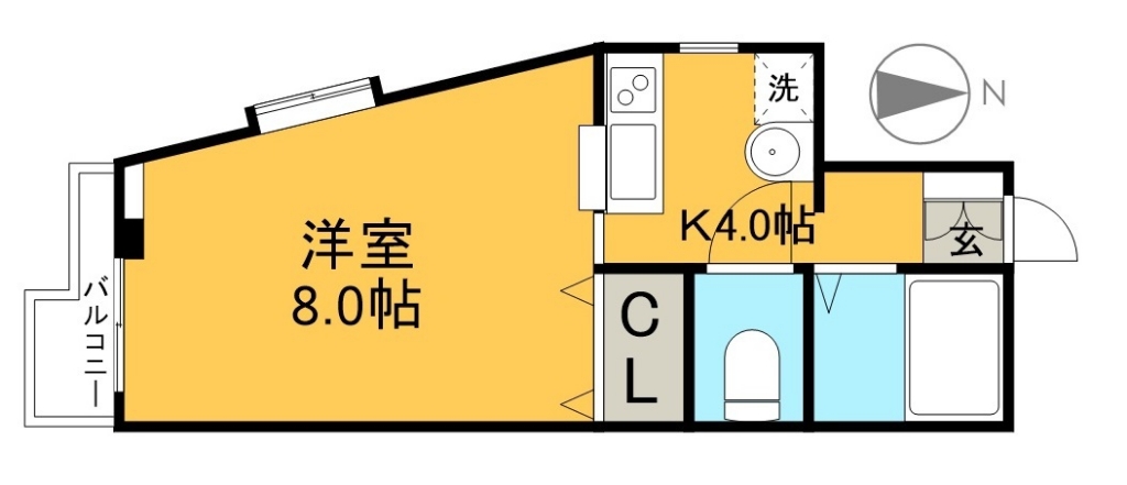 薊野コーポ 203号室 間取り