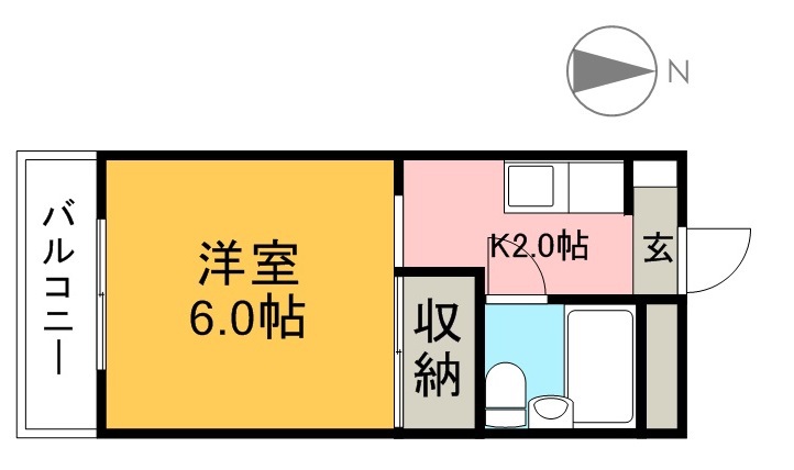 日の出ハイツ 302号室 間取り