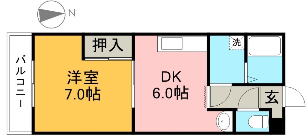 藤川マンション 202号室 間取り