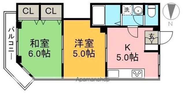 セレクションジュン 202号室 間取り