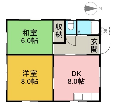 松本貸家Ⅰ 間取り