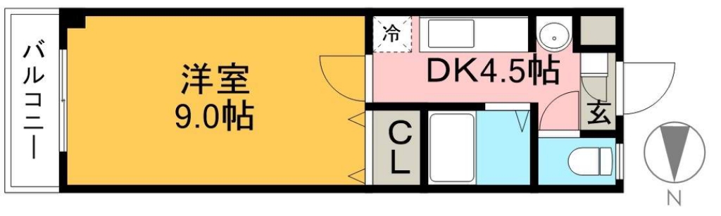 メゾンレーヴ潮江 302号室 間取り