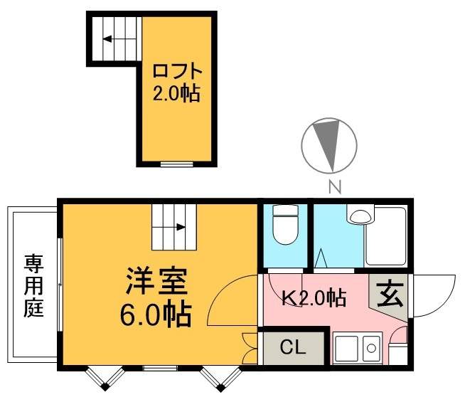 Ｆ・グレース高須新町 101号室 間取り