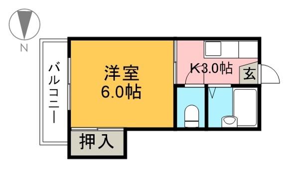 第５つくもコーポ 402号室 間取り