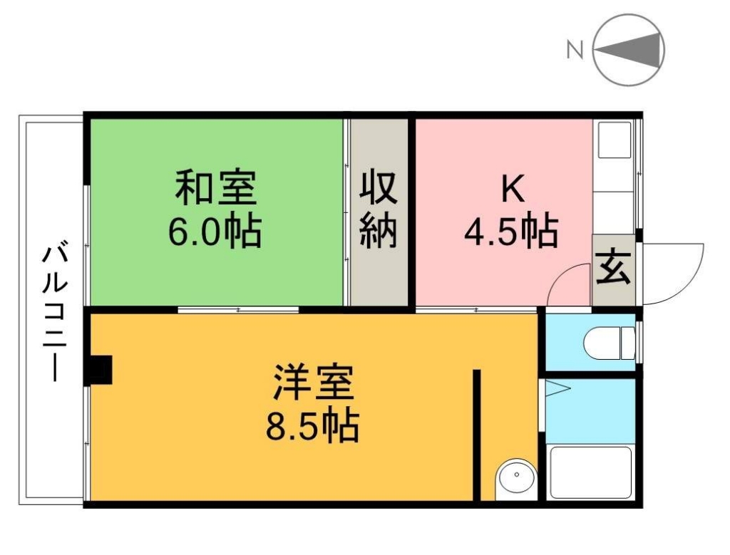グリーン・Ｎ 401号室 間取り