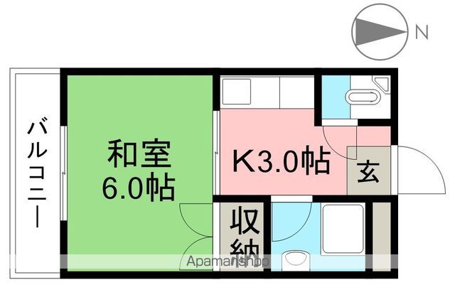 塚ノ原マンション 302号室 間取り