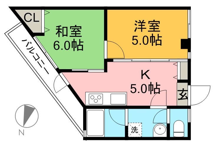 セレクションジュン 301号室 間取り