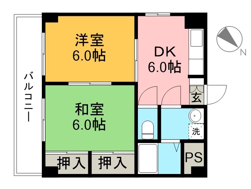 メゾンＭＩＹＡＪＩ 201号室 間取り