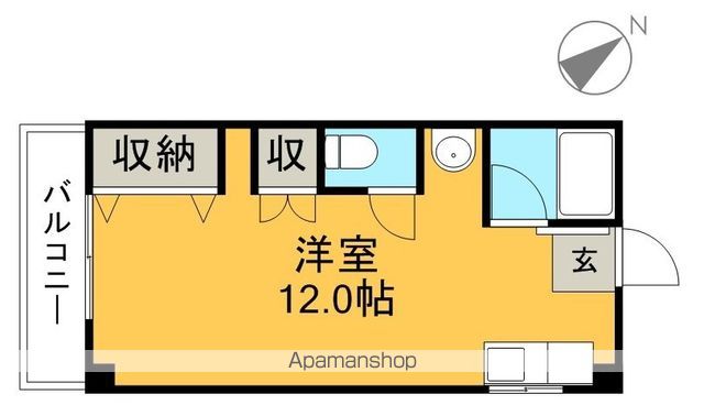 岩崎ハイツ 201号室 間取り