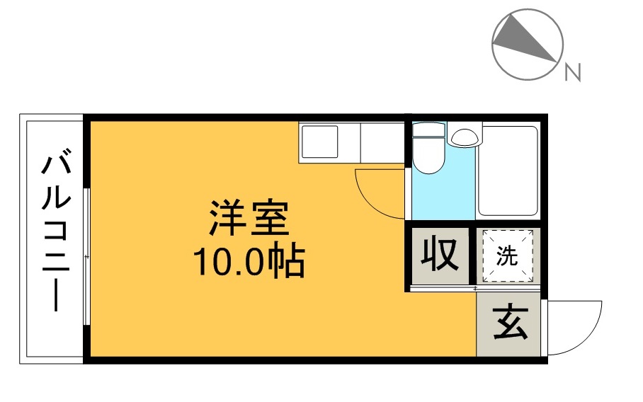 クレール朝倉 103号室 間取り