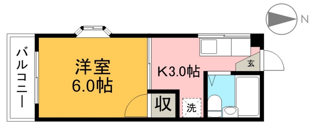 サンライフ福井 201号室 間取り