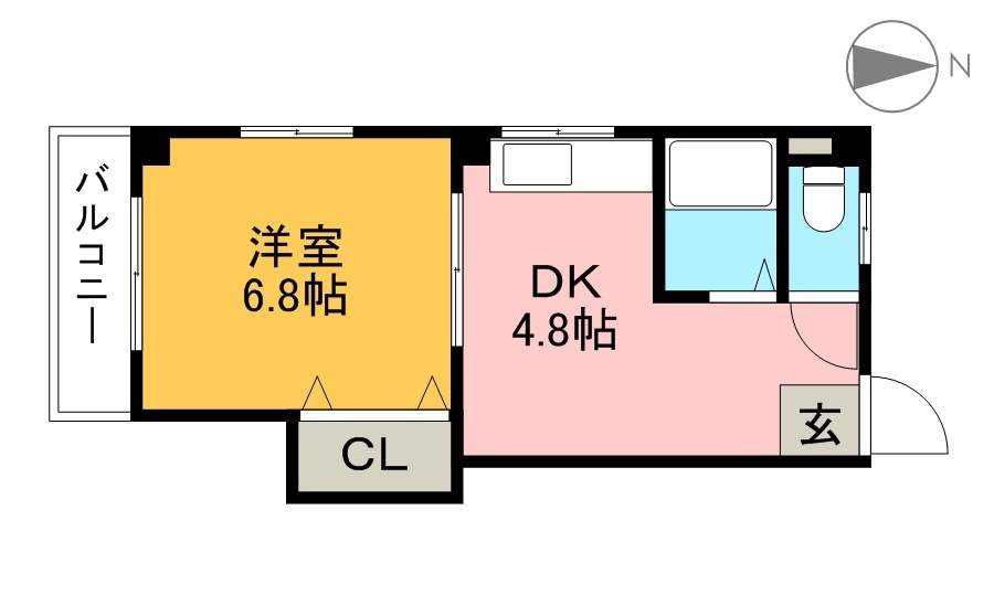 第一コーポ 202号室 間取り