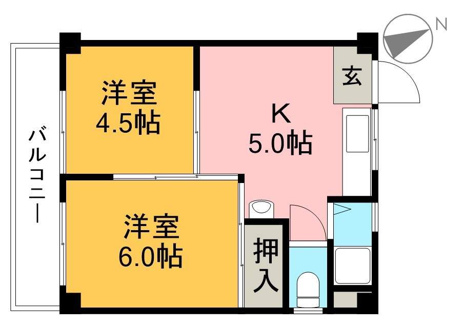 リバープール新田 301号室 間取り