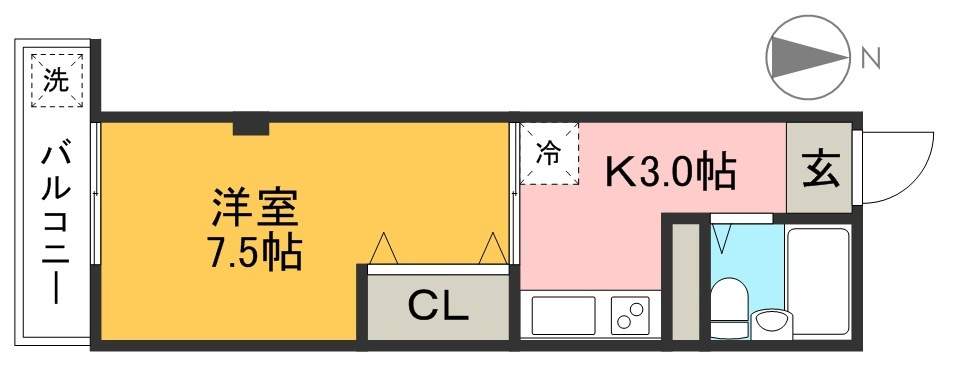 コーポ葉山 102号室 間取り