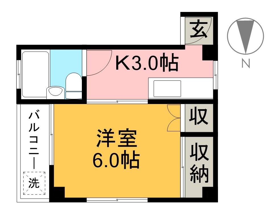 ロイヤルハイツ高須 102号室 間取り