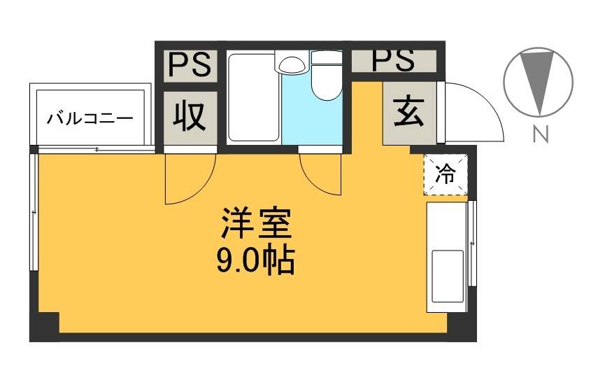 まやハウス 206号室 間取り