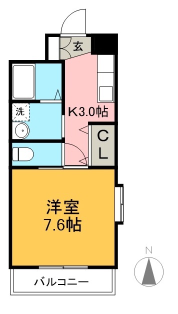 シンシアⅠ 205号室 間取り