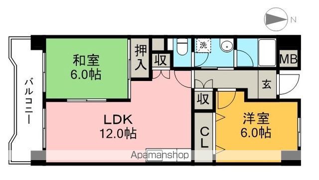 塩田町マンション 405号室 間取り