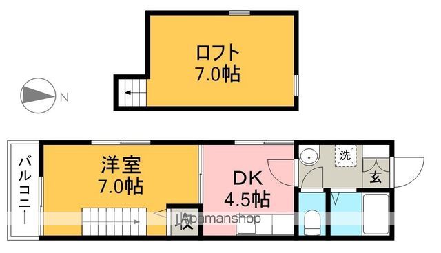 コーポＩＯＲＯＩ 203号室 間取り