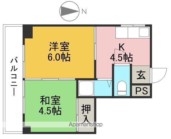 ハイツ寿 303号室 間取り
