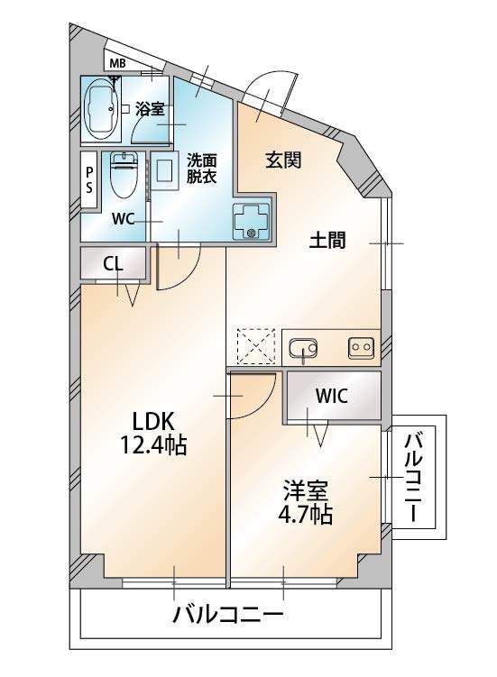 百石ハイツ 間取り図