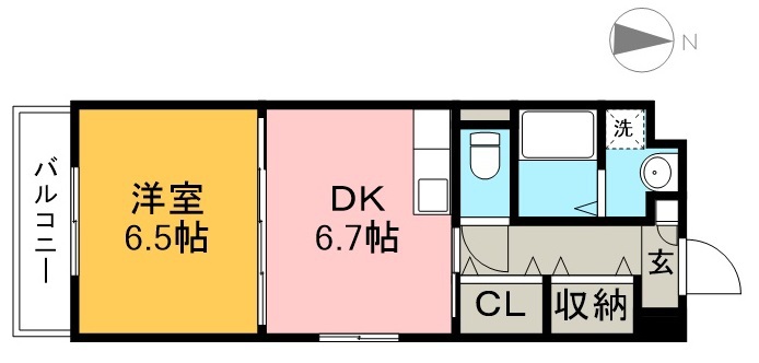 メゾンドフォンテヌ 201号室 間取り