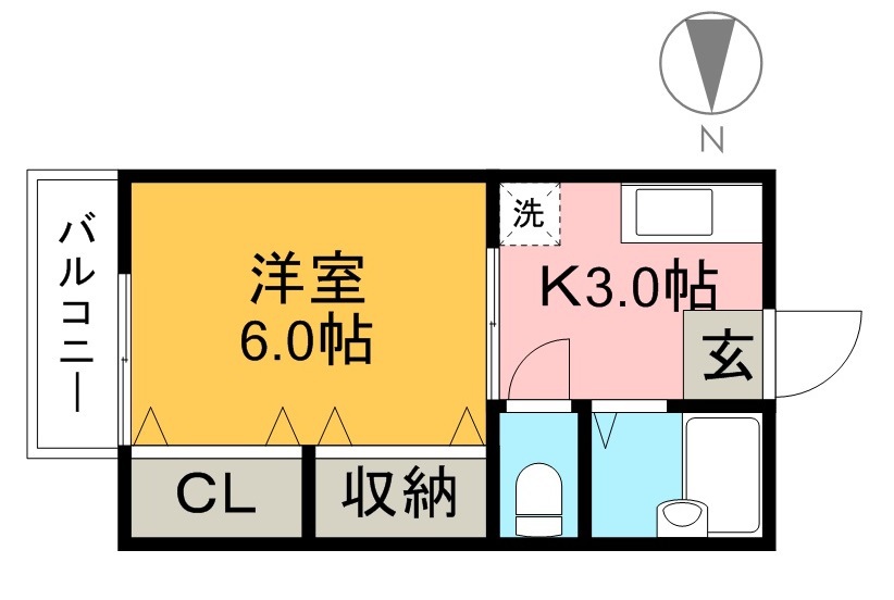 メゾン南万々 202号室 間取り