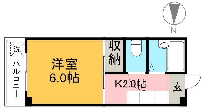 第１０つくもコーポ 614号室 間取り