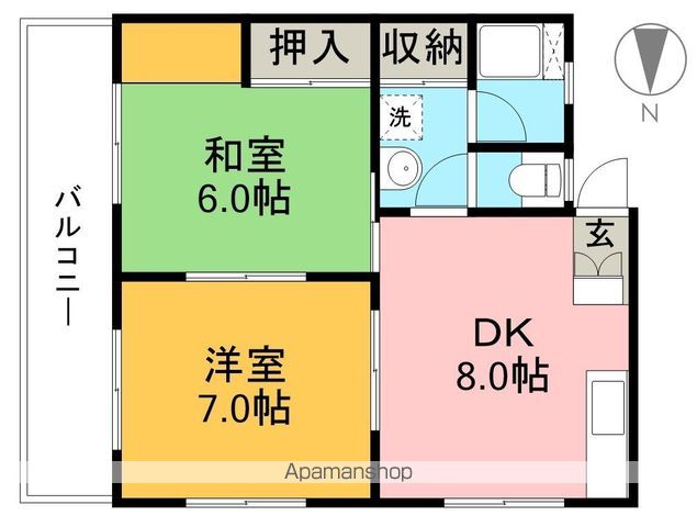 リバーサイドコーポ 201号室 間取り