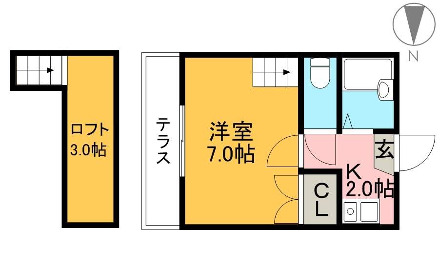 ウイズ塩田 102号室 間取り