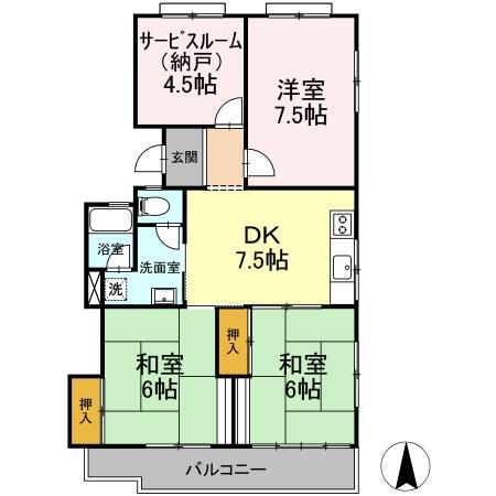 久保ハイツ　Ⅰ 1-1号室 間取り