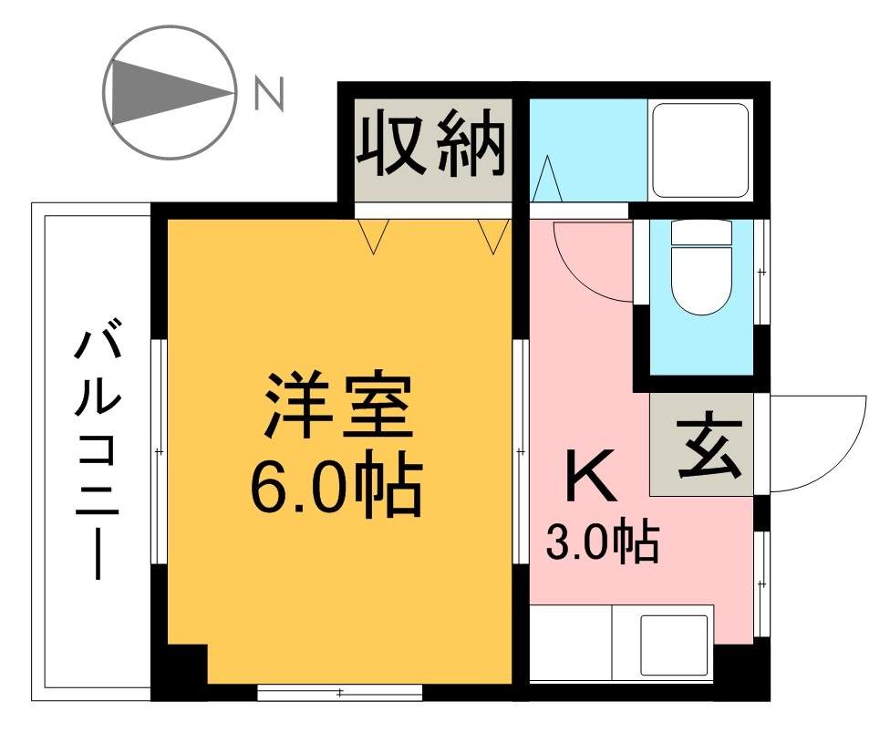 みどりハイツ 301号室 間取り