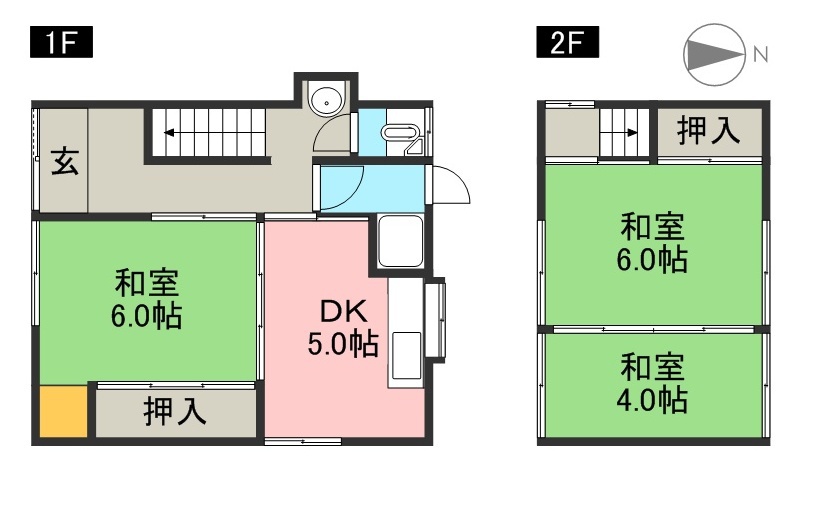 東岡崎貸家５号（北部東） 間取り