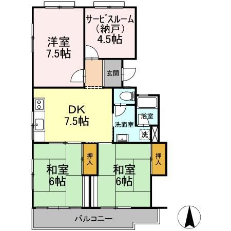 久保ハイツ　Ⅱ 間取り図