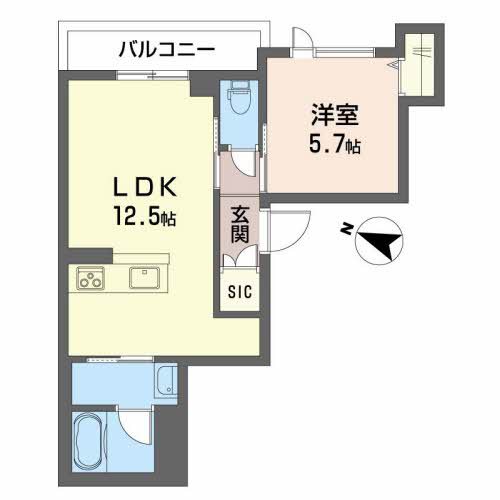 ベレオＦｕｋａｔａ 303号室 間取り