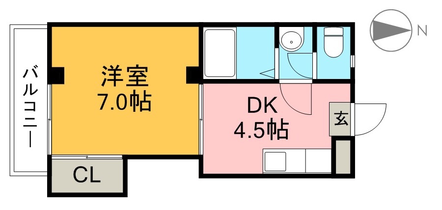 コーポシュウ 202号室 間取り