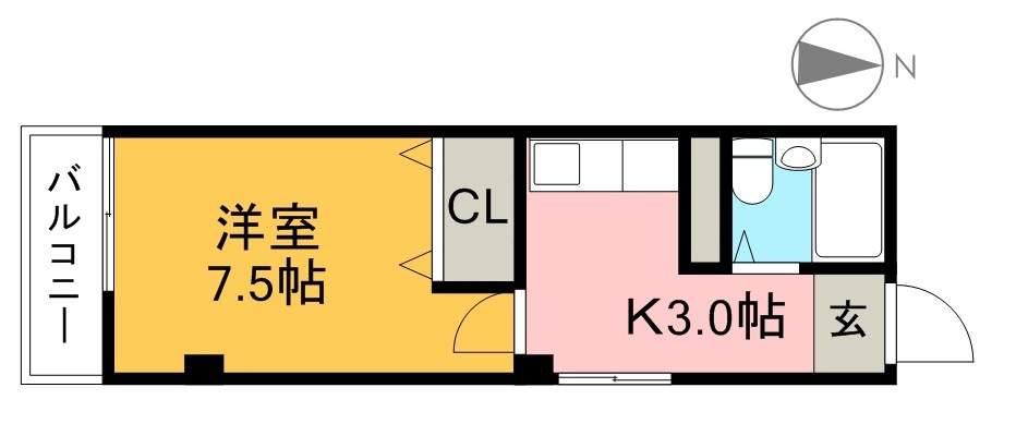 コーポ葉山 401号室 間取り