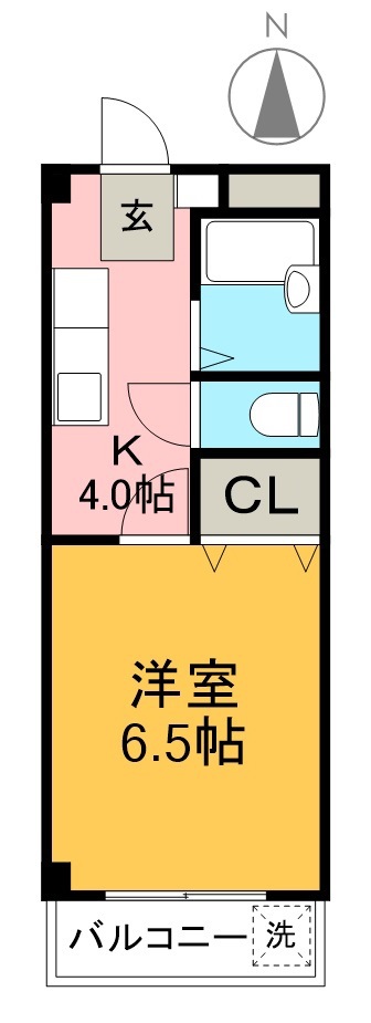 西秦ハイツ 202号室 間取り