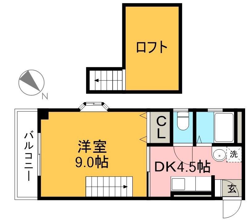 メゾンレーヴ高須 408号室 間取り