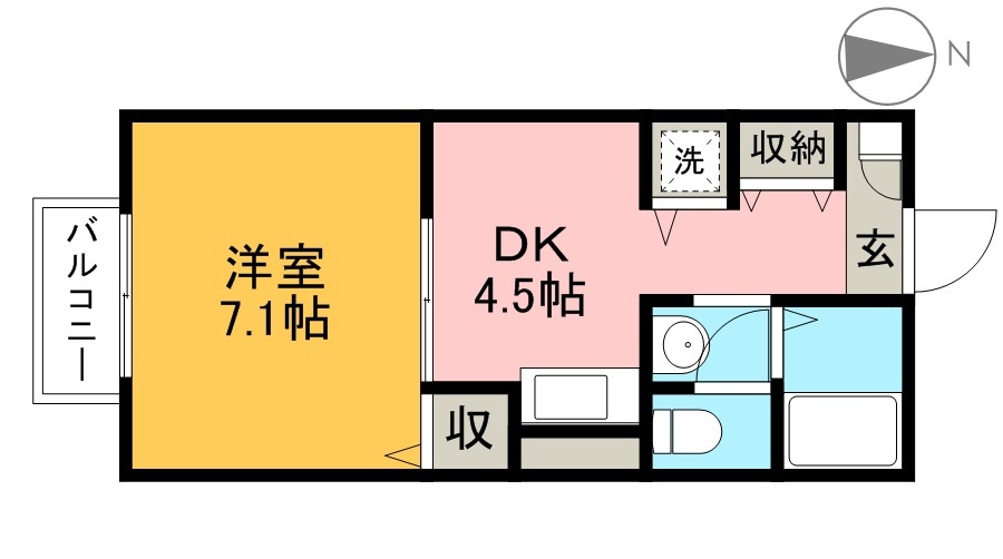 リバーサイド３３ 103号室 間取り