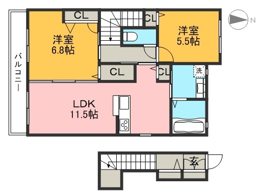 シャーメゾン　ラディア 間取り図