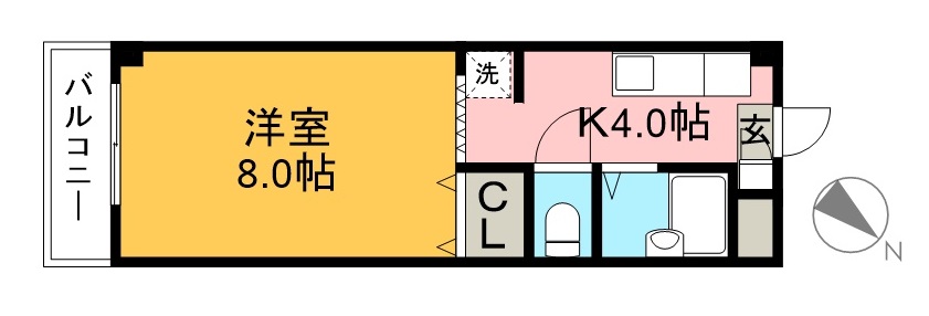 リバープール桟四Ⅱ 302号室 間取り