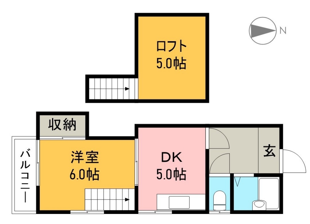 ハイツサンバード 401号室 間取り