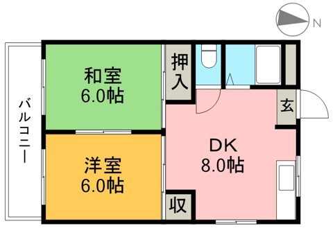 澤田マンション 301号室 間取り