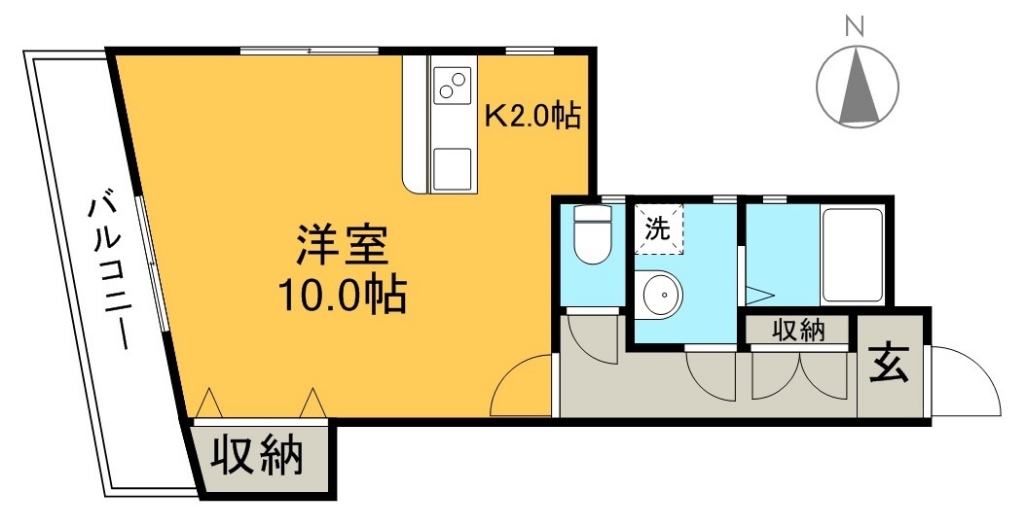 コーポサンセール 401号室 間取り