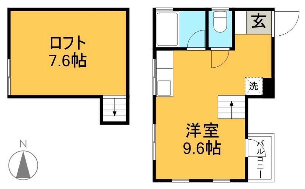 ハイム武内 3F西号室 間取り