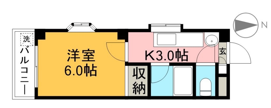 グリーンハイツ大原 30B号室 間取り