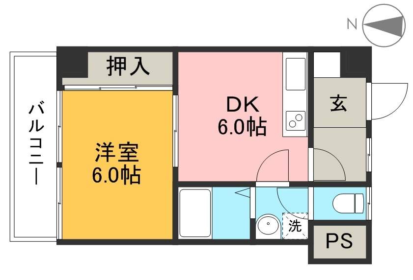 住友ハイツ 507号室 間取り