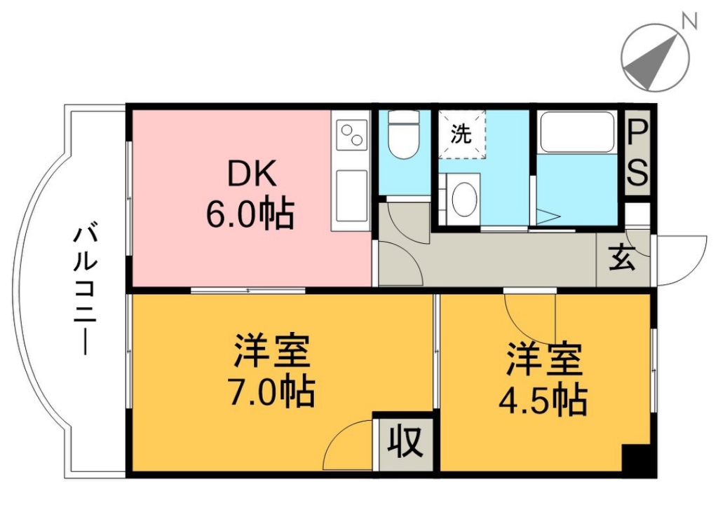 カームリヴ 605号室 間取り