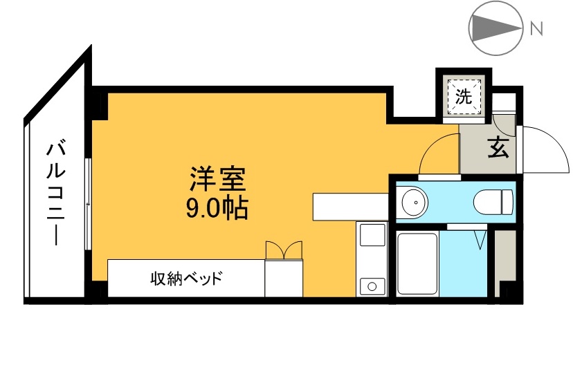 コーポ朝日Ⅱ 間取り図